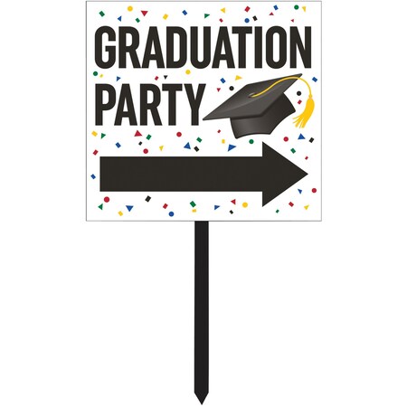 Creative Converting Graduation Yard Sign, 15"x26", 6PK 328297